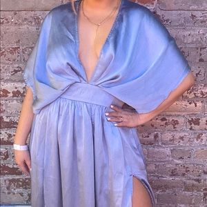 Showpo save it for later maxi dress in dusty blue